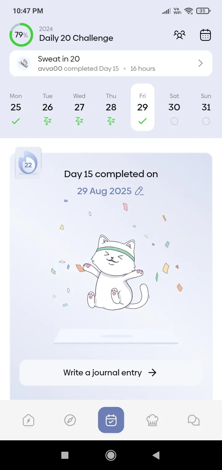 Workout tracking