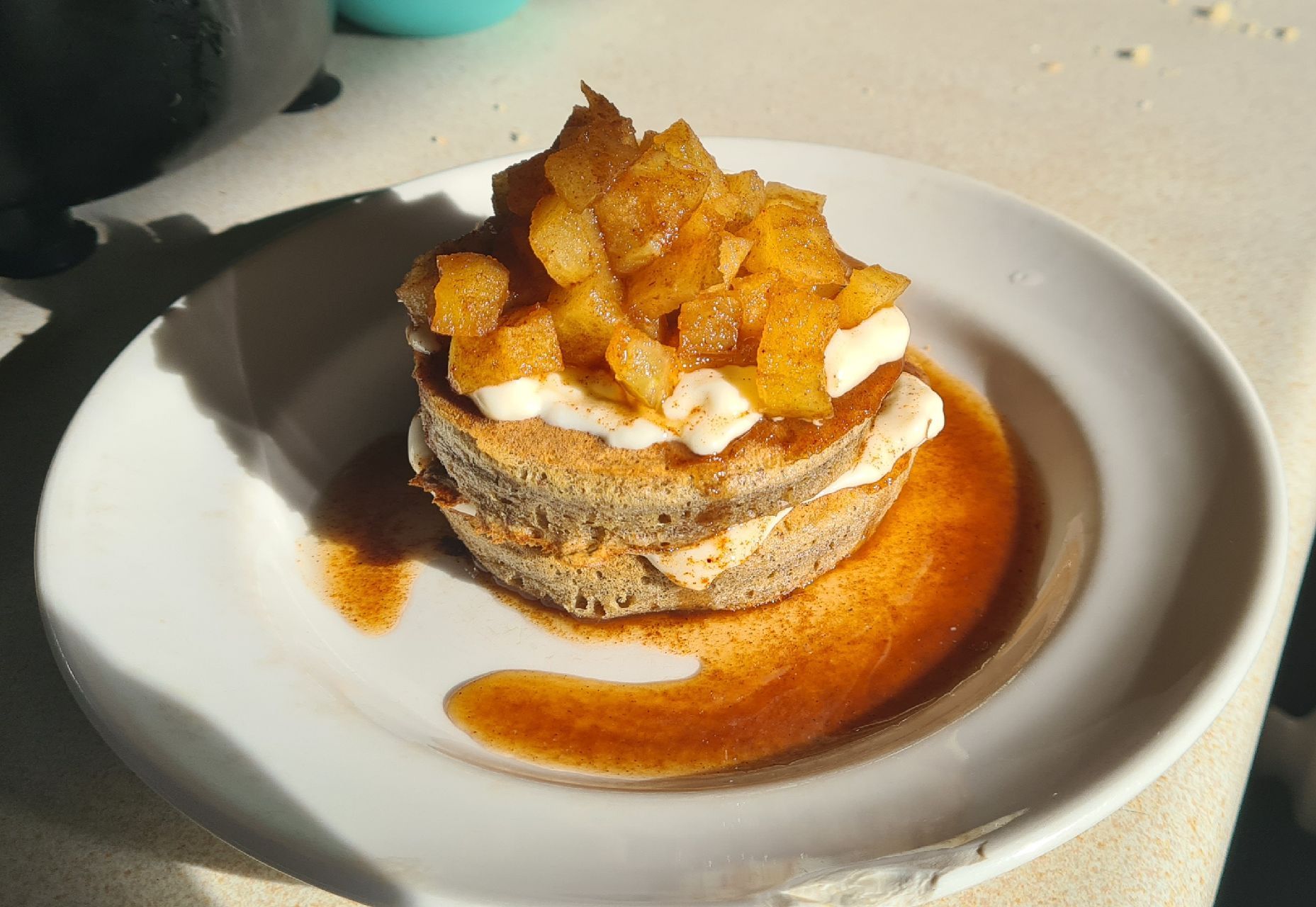 Chloe's Apple Pie Oatmeal Pancakes