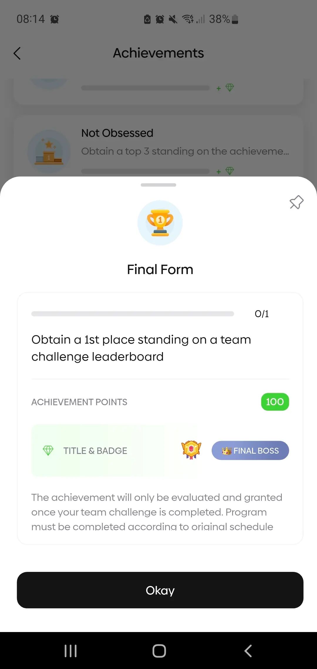 Final form achievement