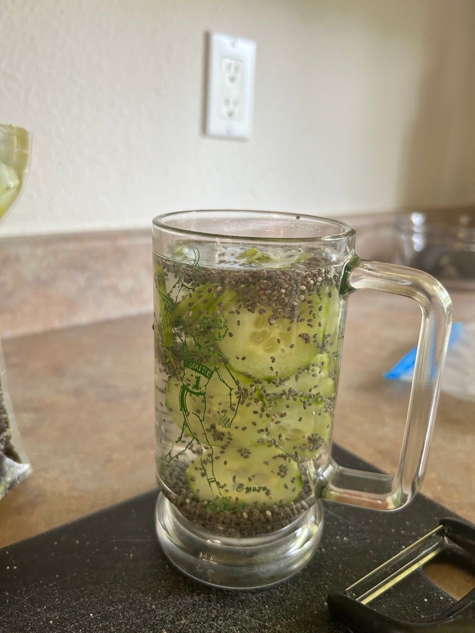 Chia & Cucumber infused water