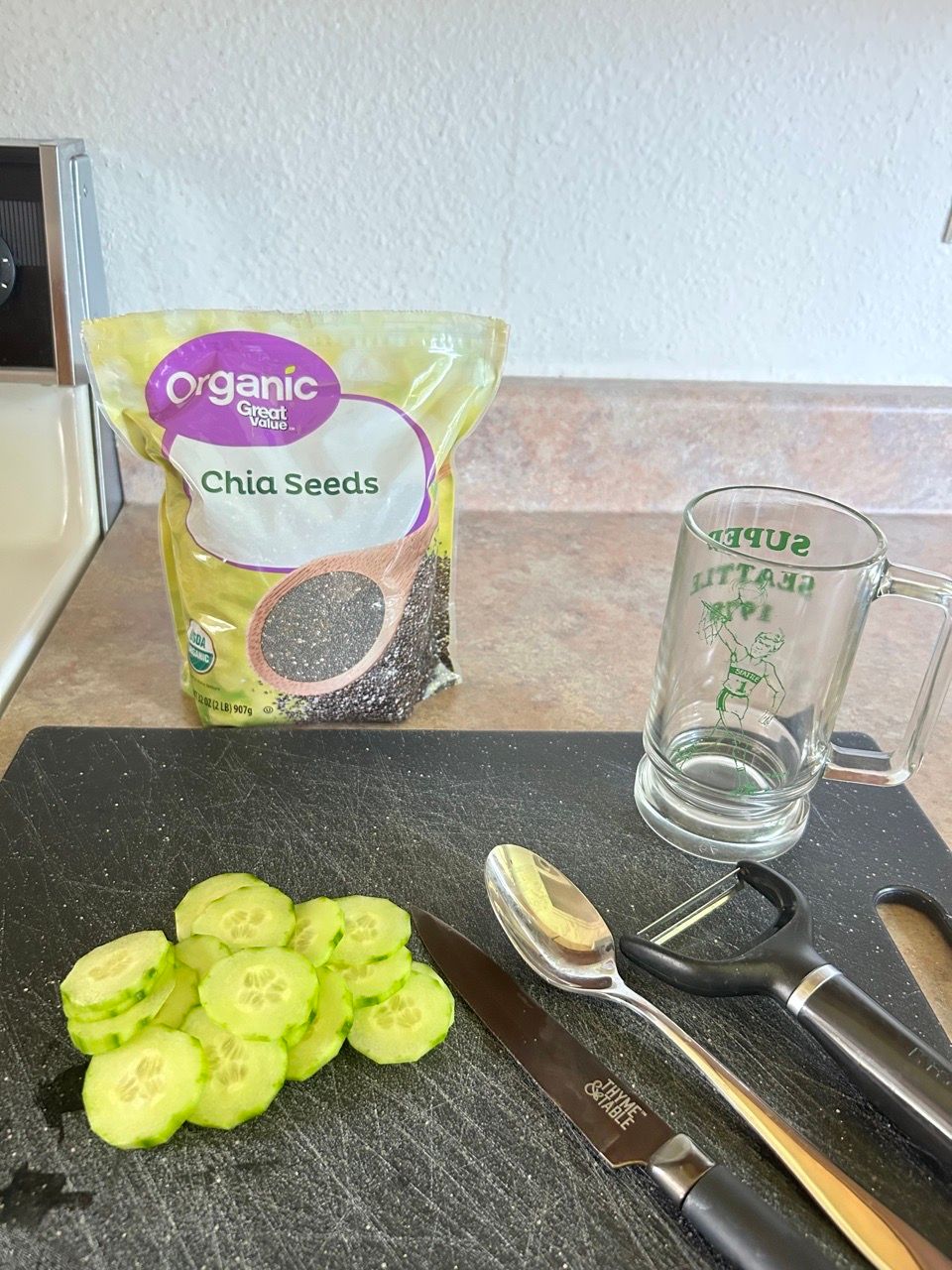 Chia & Cucumber infused water