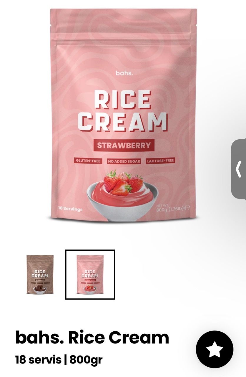 Rice cream and weight loss