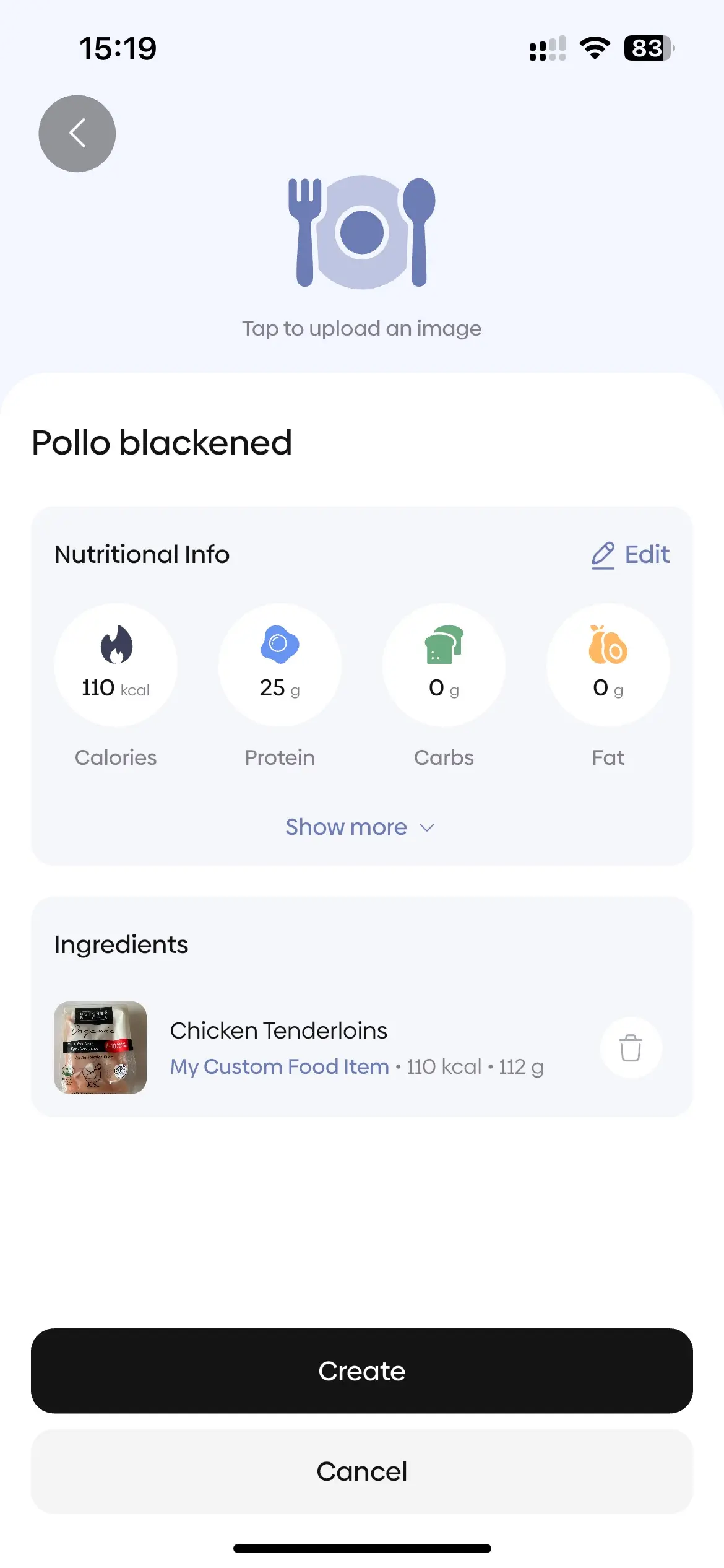 Macros not displaying correctly in Custom Meals