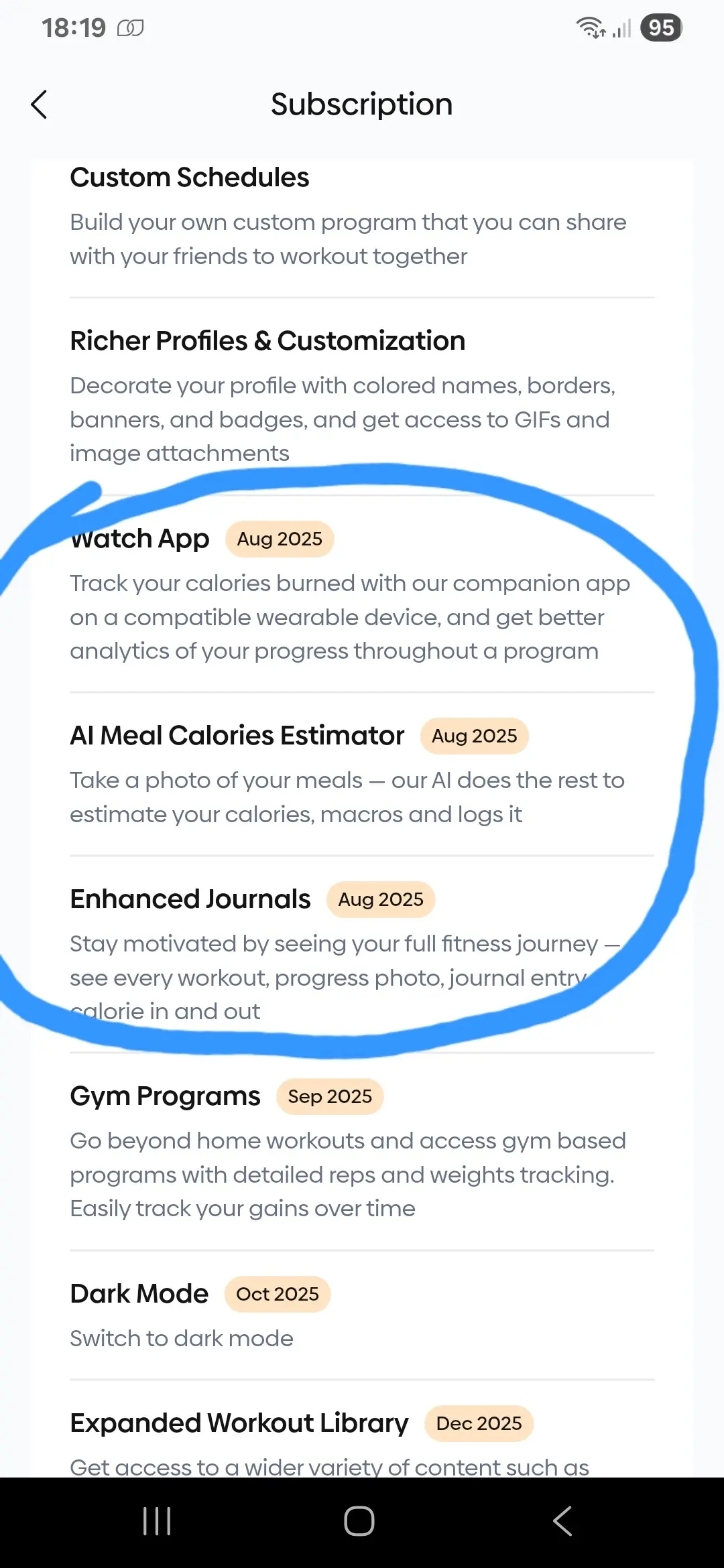 New features