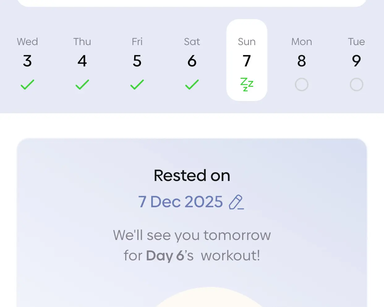 The banner and calendar do not coincide