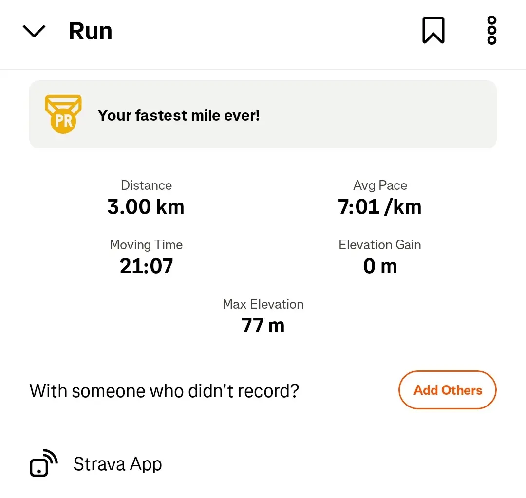 My first 3km run