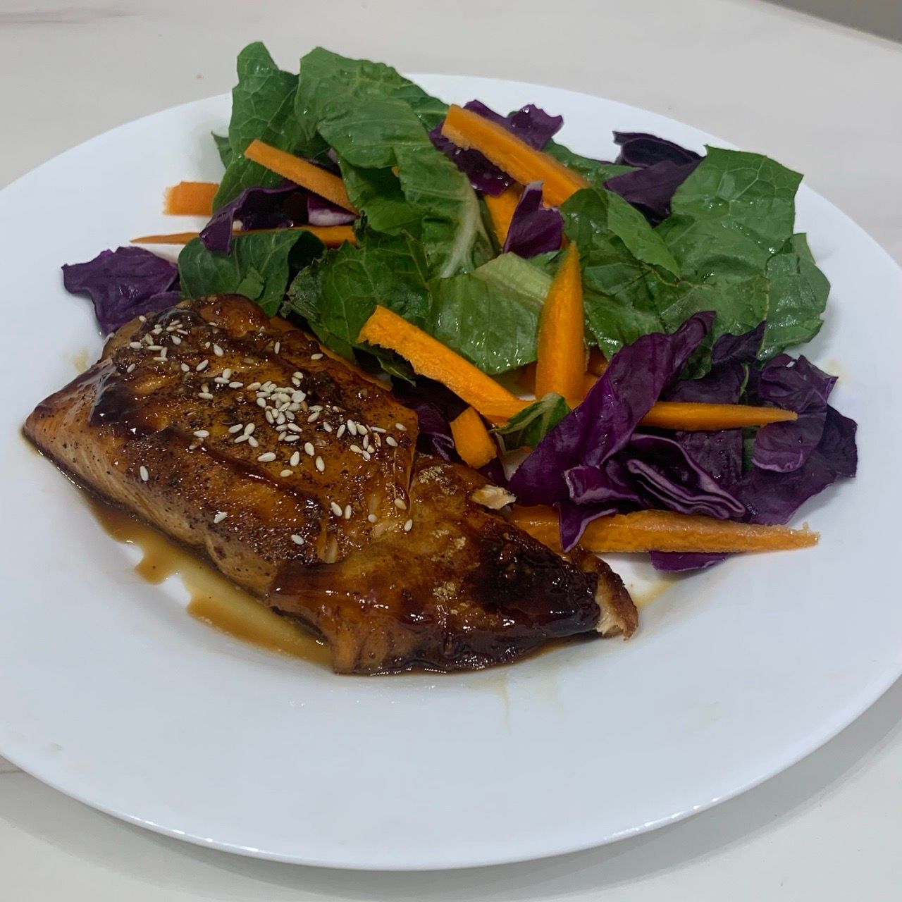Honey garlic glazed salmon!!!