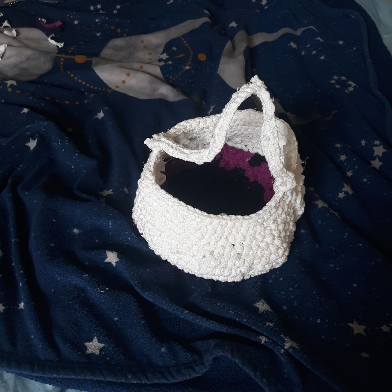 Sharing my t-shirt yarn basket