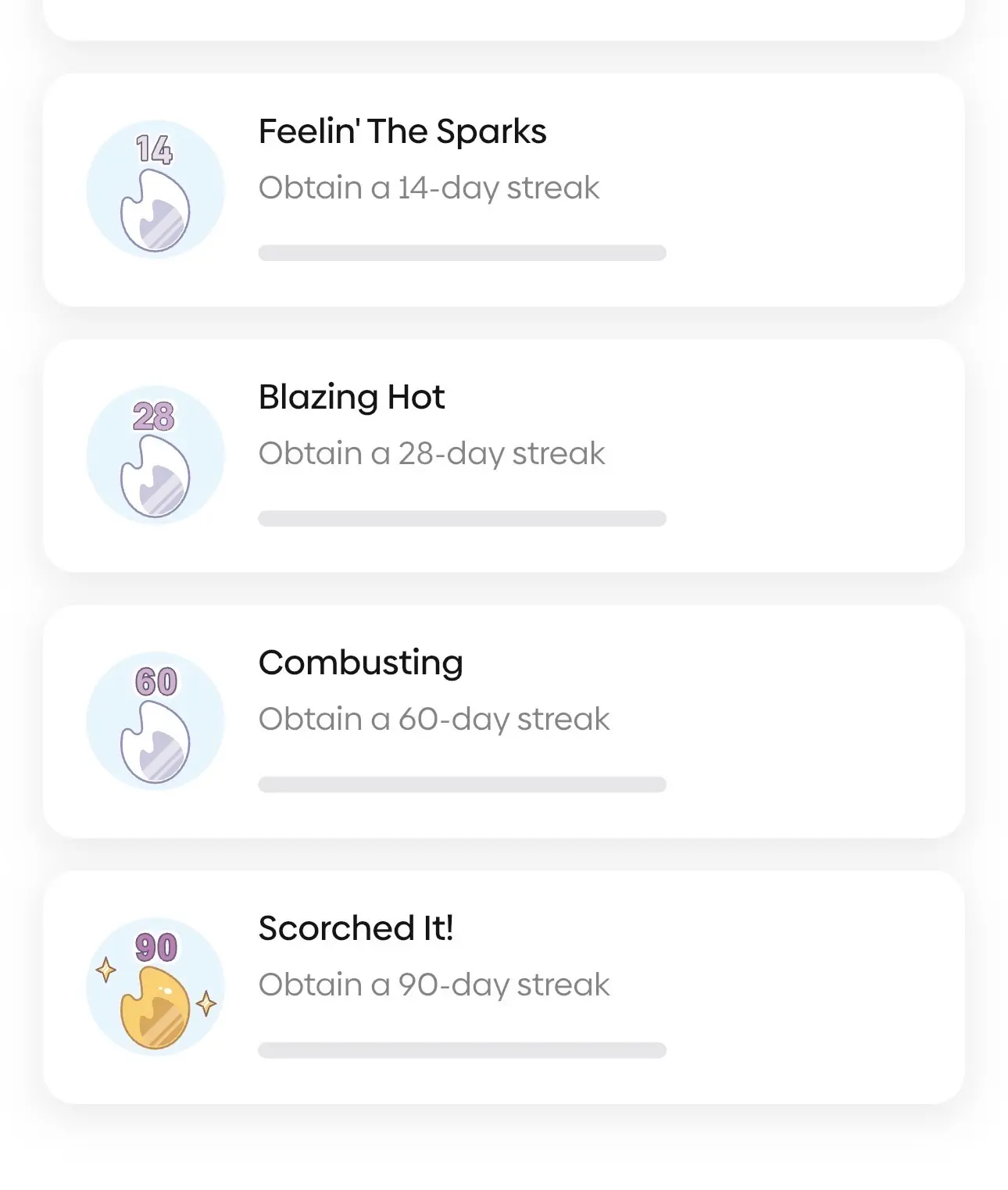 Streak achievements not working