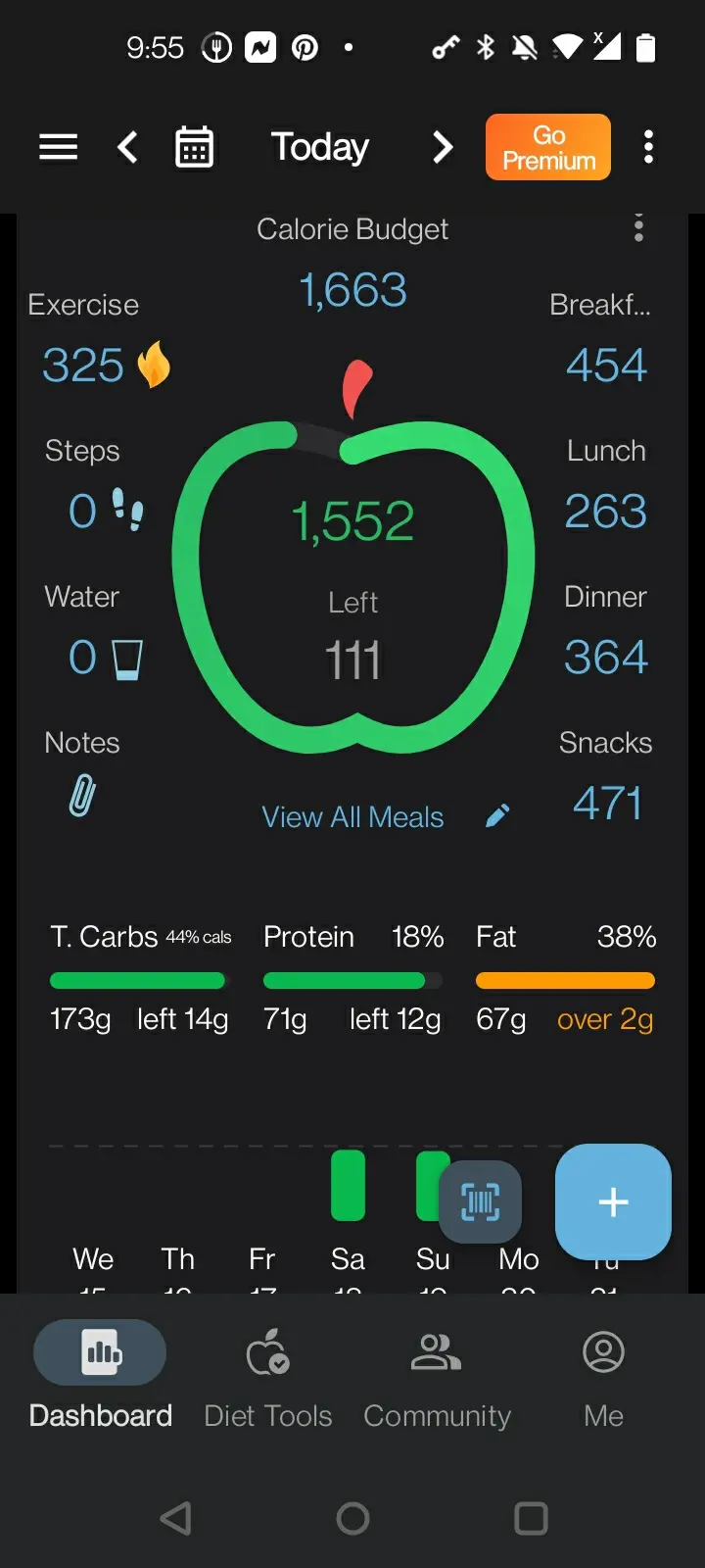 Day 2 of Getting back into Tracking Calories