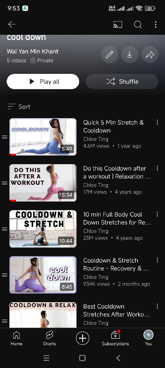 warm up and cool down