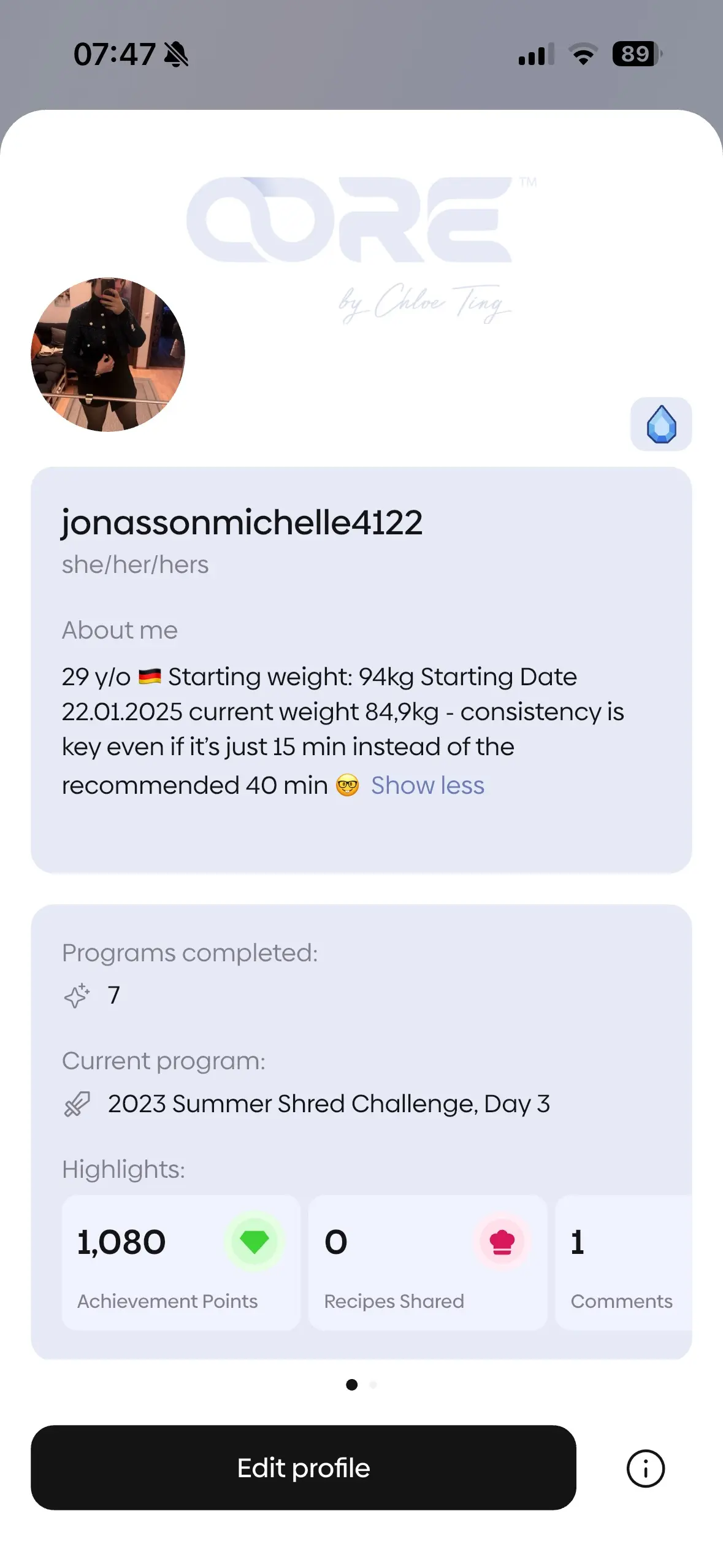 My One year Progress 😌