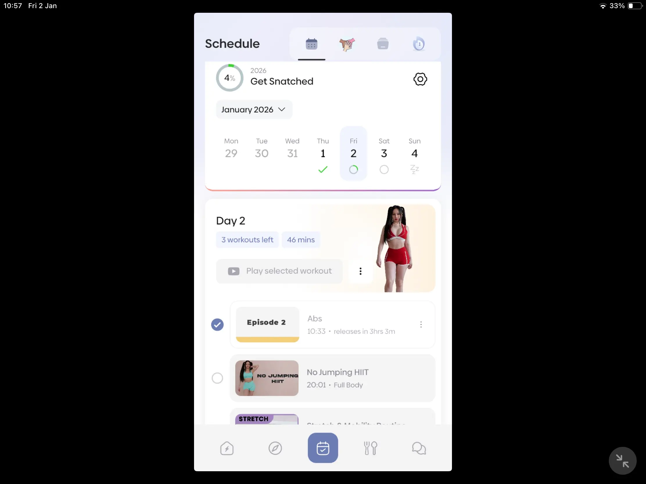 Can’t see the workout video