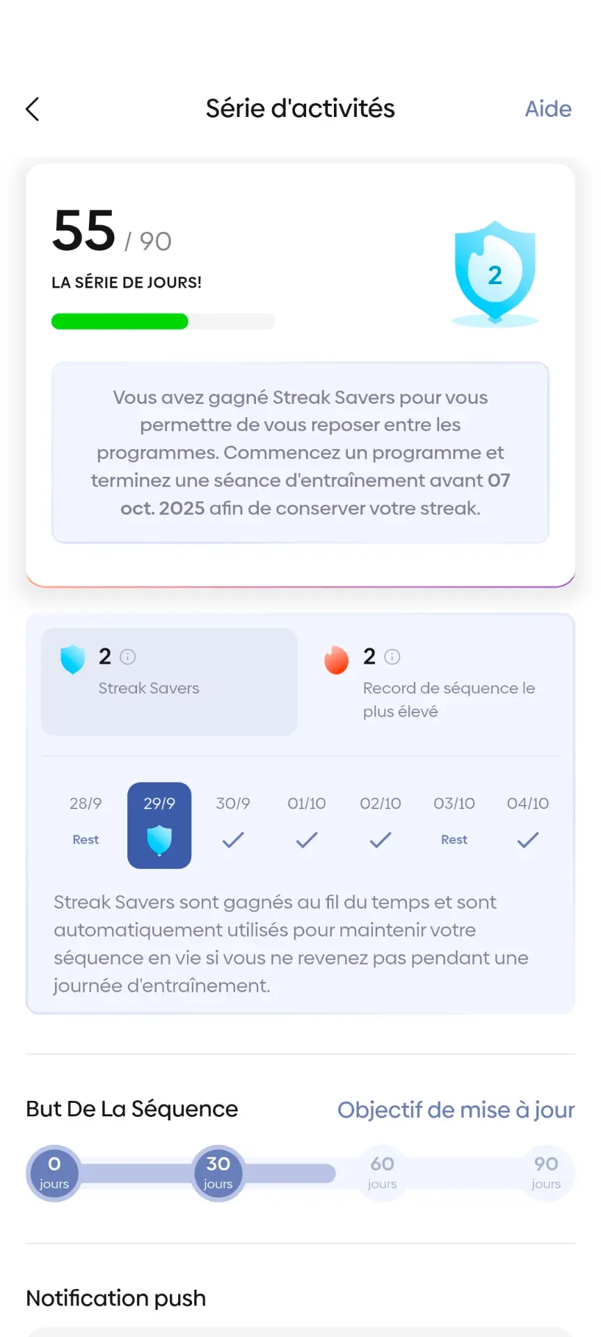 Suggestion for rest days