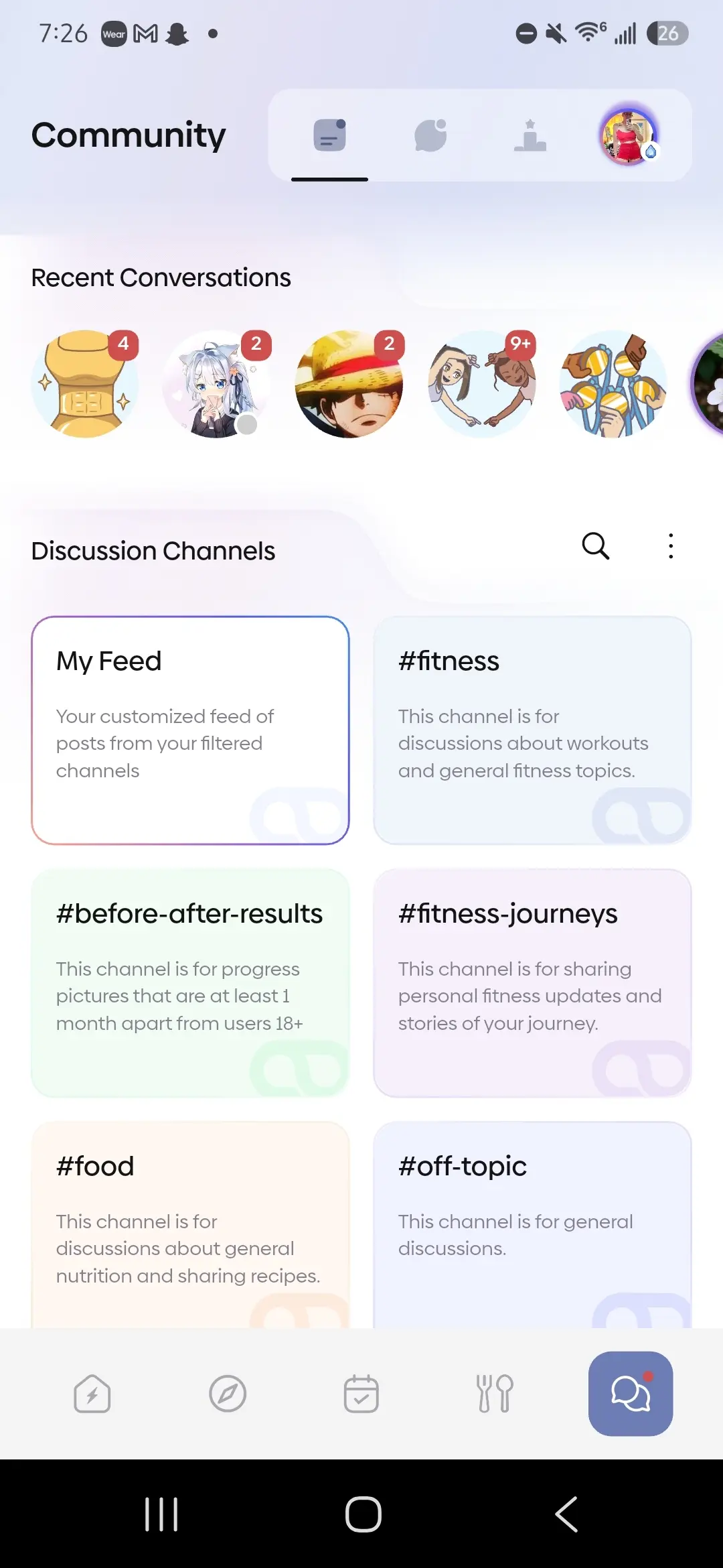 New chat notification / loading