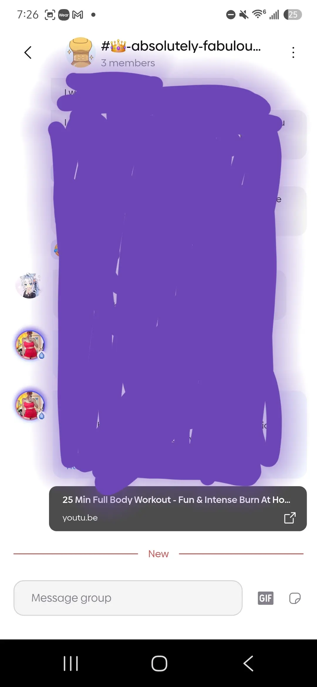 New chat notification / loading