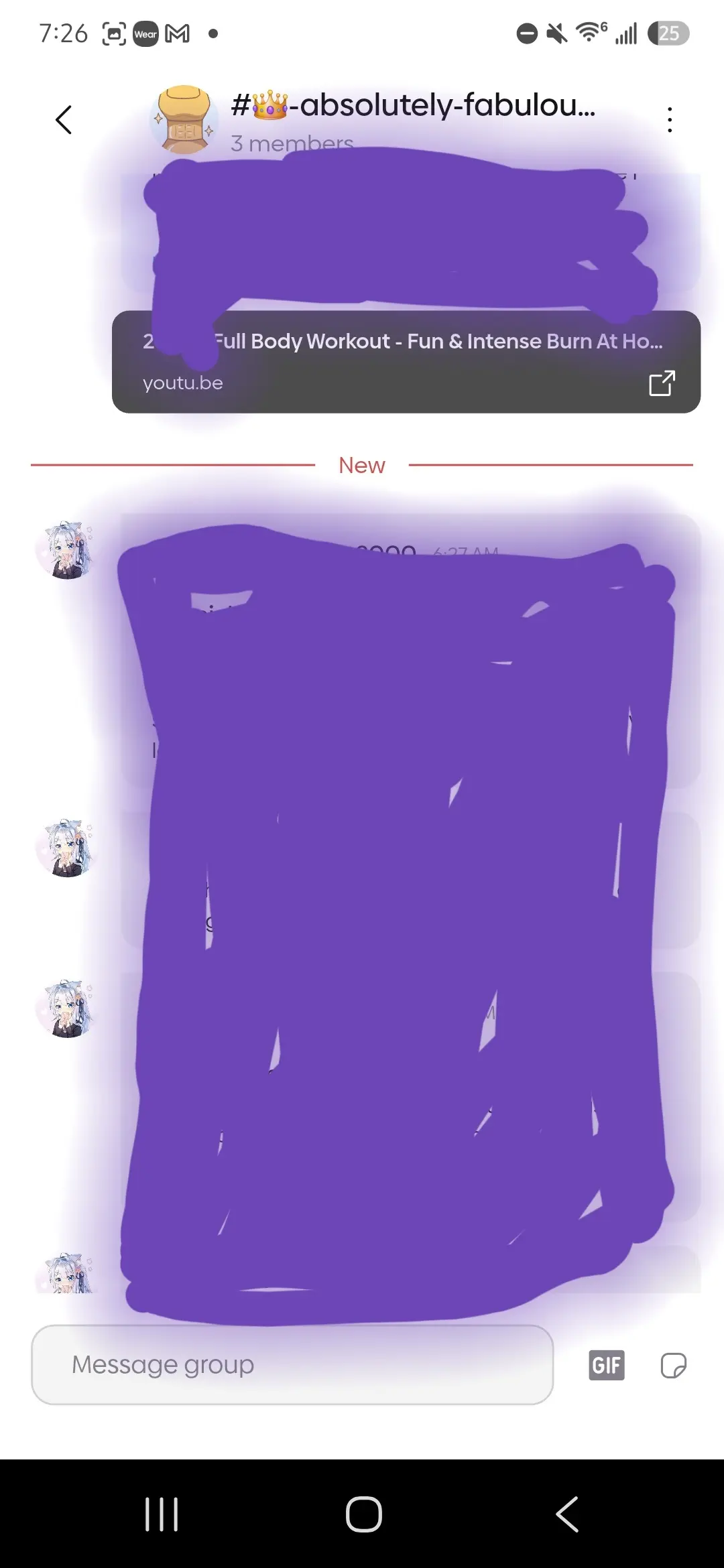 New chat notification / loading