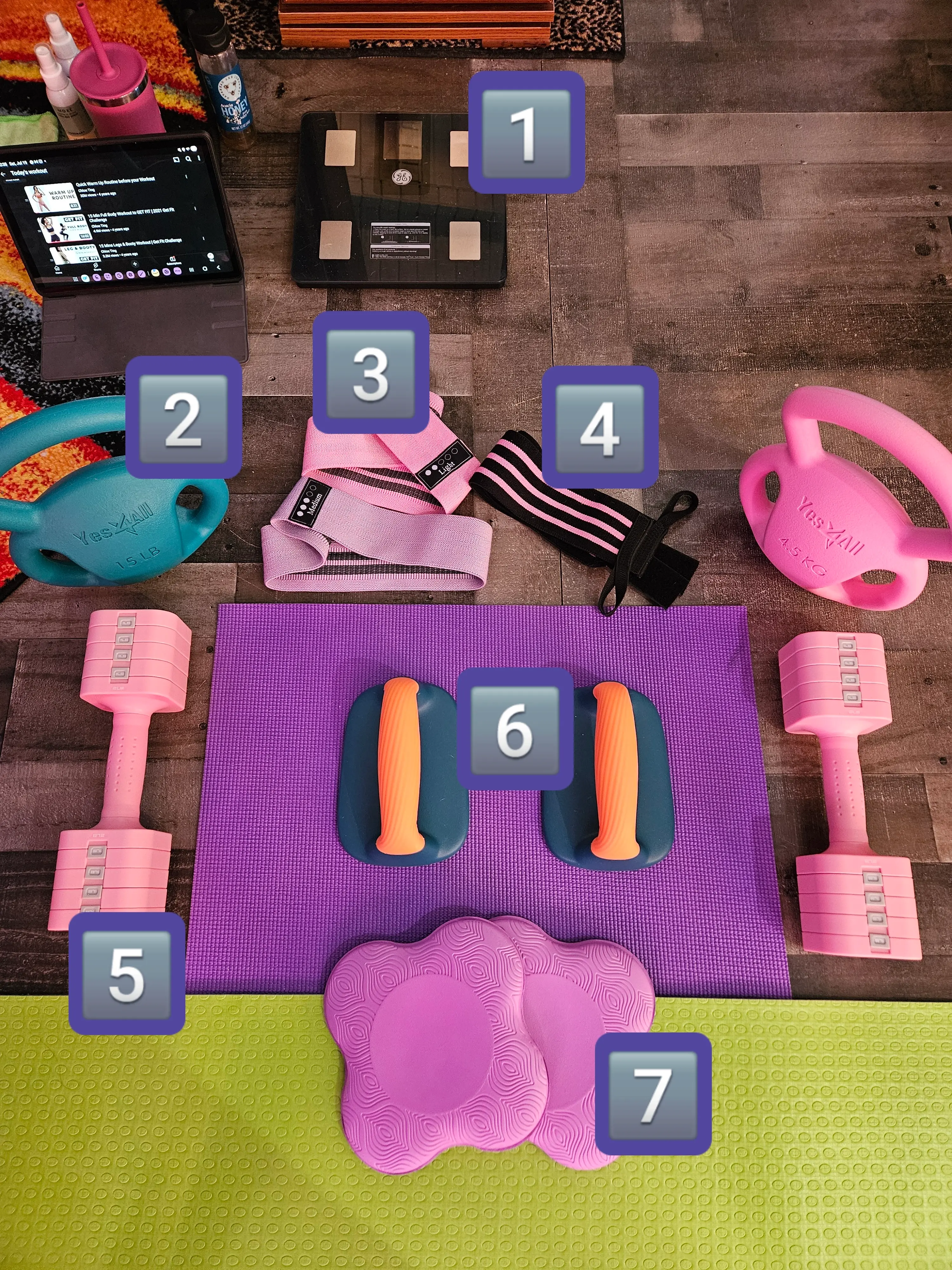 My home gym gear