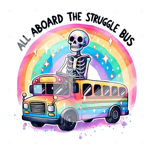 Riding the struggle bus with a flat tire
