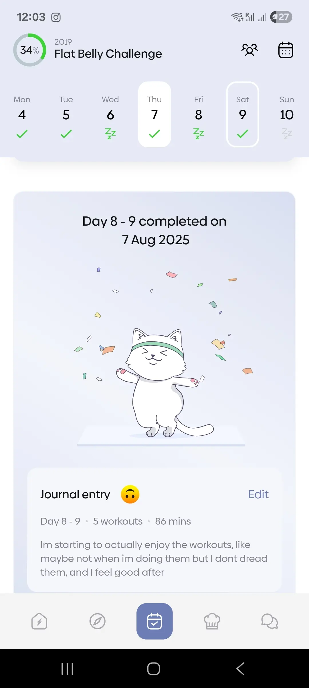 Finished a workout yesterday, for it to say I took a rest day