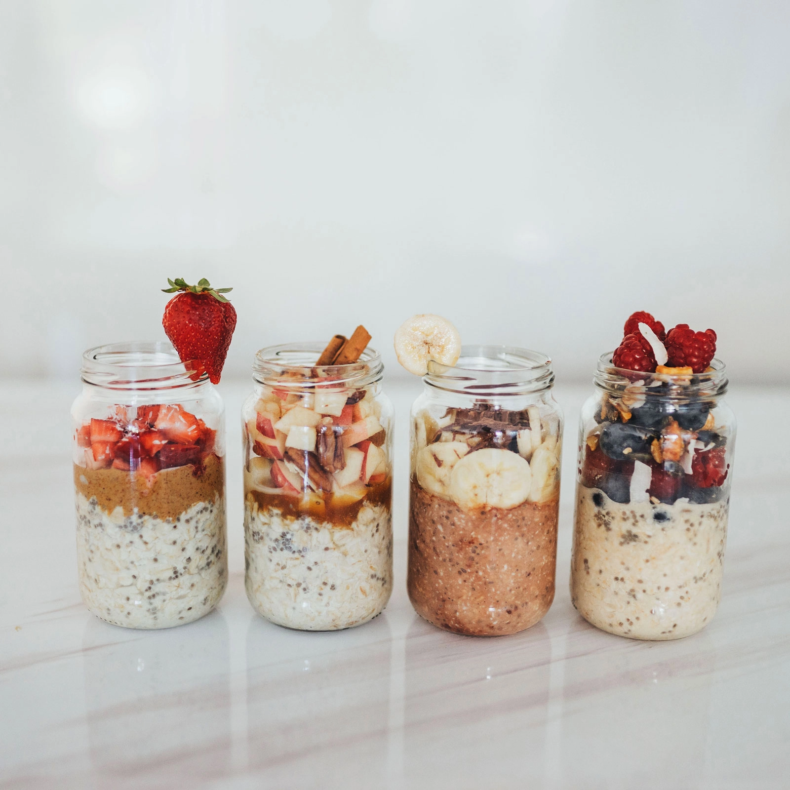 Easy Overnight Oats - 4 Flavors - Chloe Ting Recipes