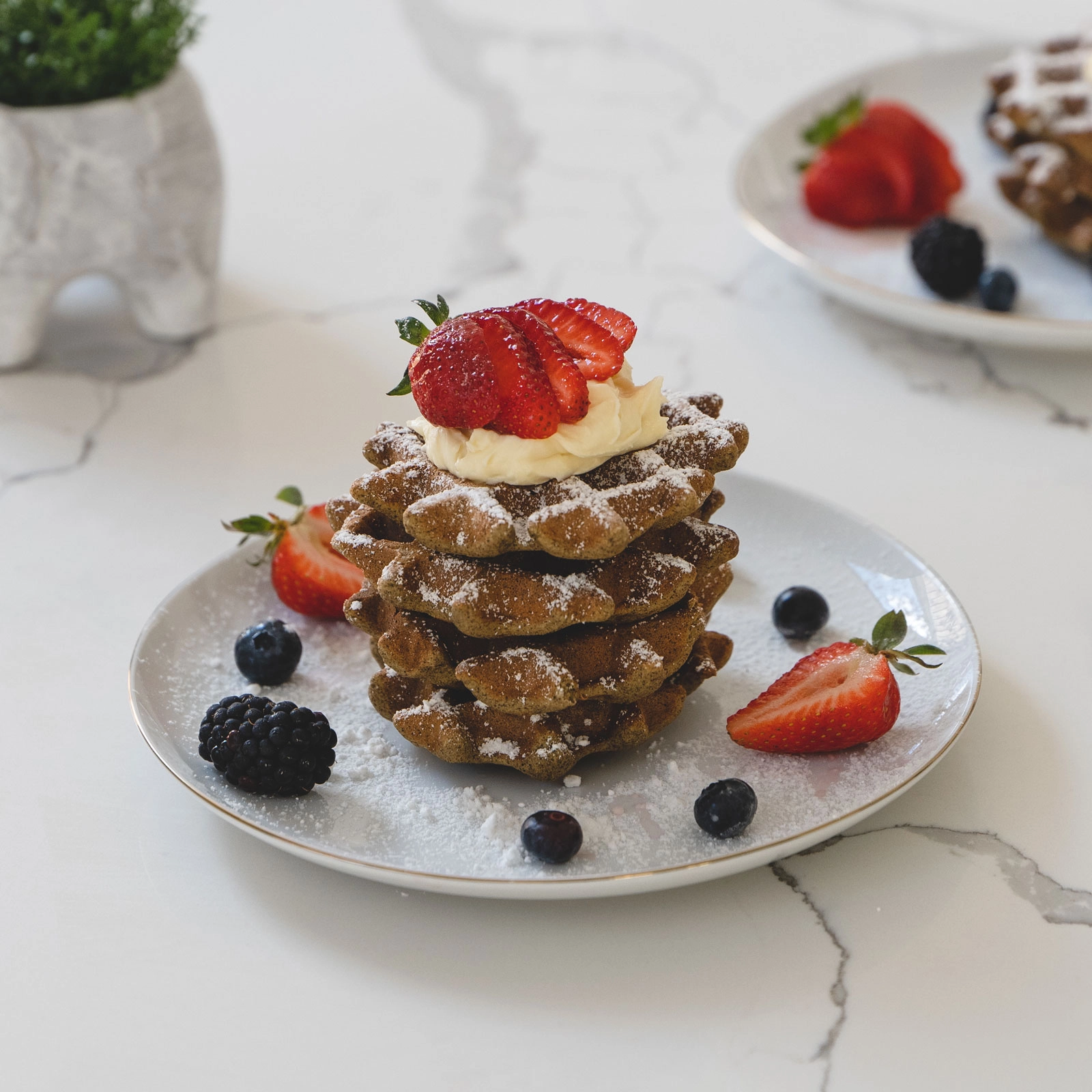 Low Carb High Protein Waffles GF Chloe Ting Recipes