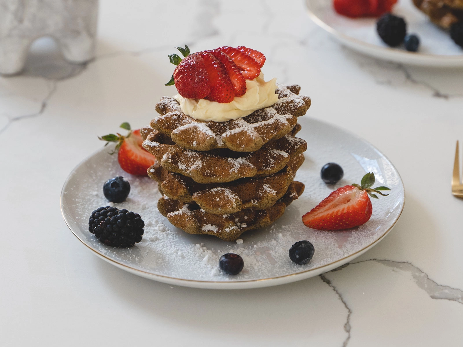 Low Carb High Protein Waffles - GF - Chloe Ting Recipes
