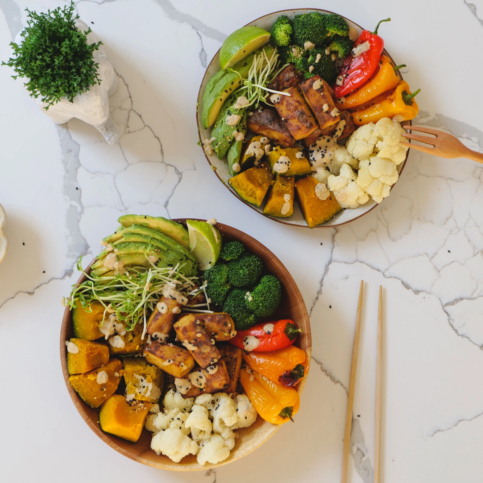 Tofu Buddha Bowl - Chloe Ting Recipes