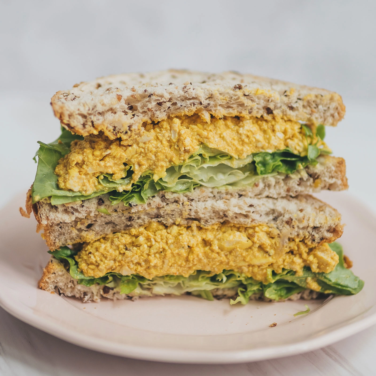 Vegan Curried Egg Sandwich - Chloe Ting Recipes