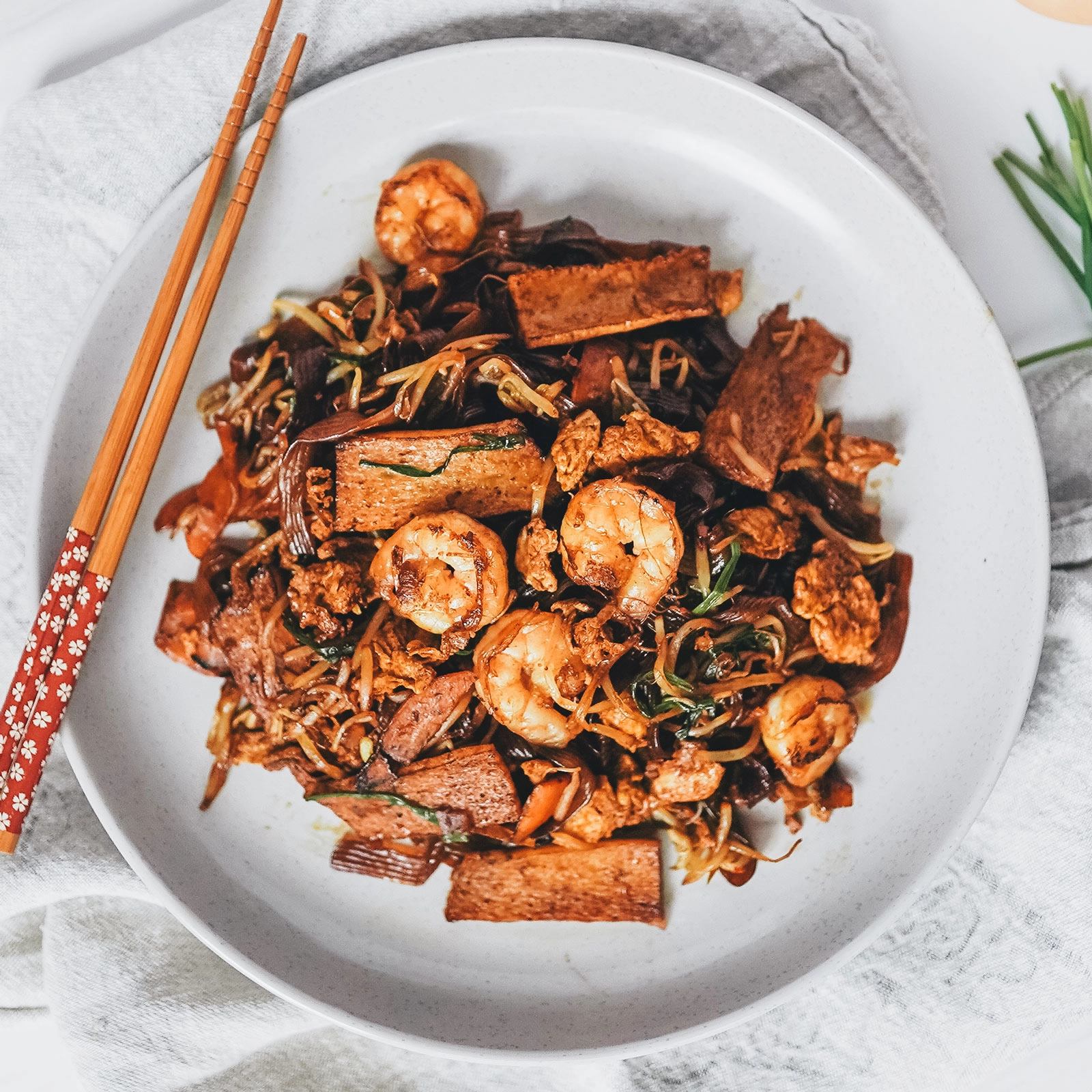 Healthy Char Kway Teow - Chloe Ting Recipes