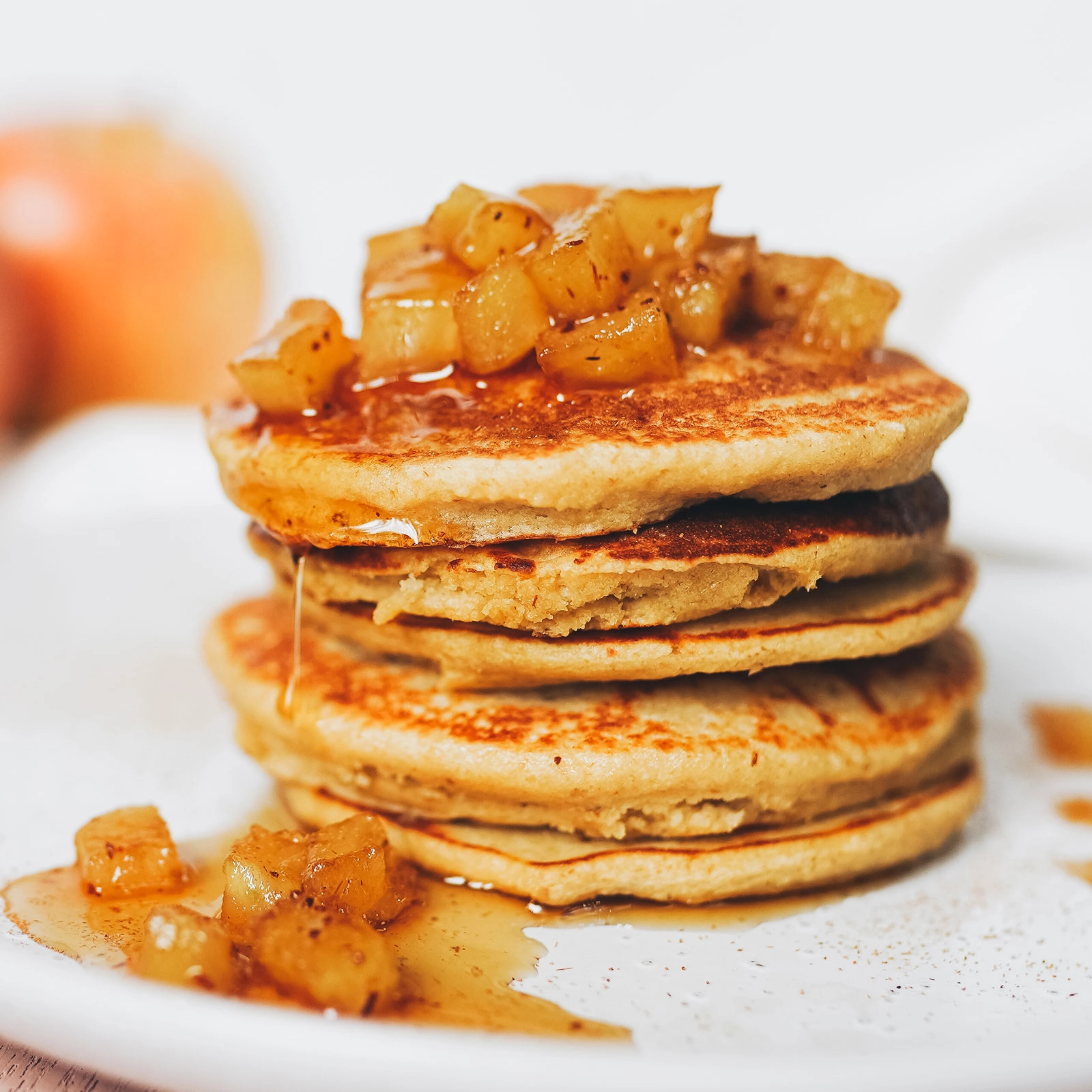 Apple Pie Oatmeal Pancakes - Chloe Ting Recipes