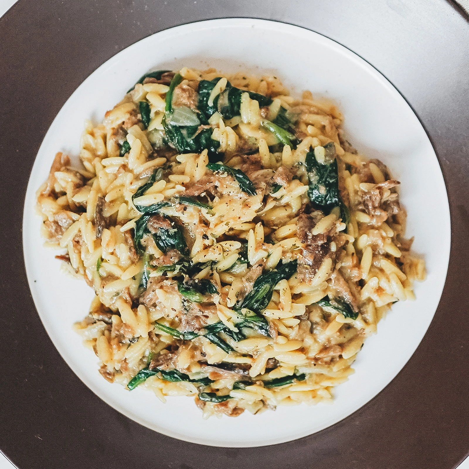 One Pan Creamy Vegan Orzo - Chloe Ting Recipes