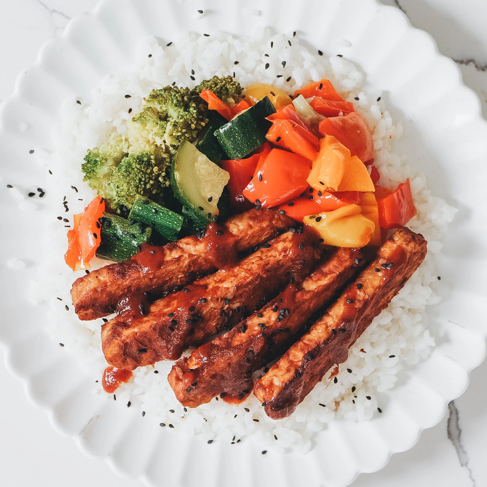 Vegan BBQ Tempeh Ribs Chloe Ting Recipes