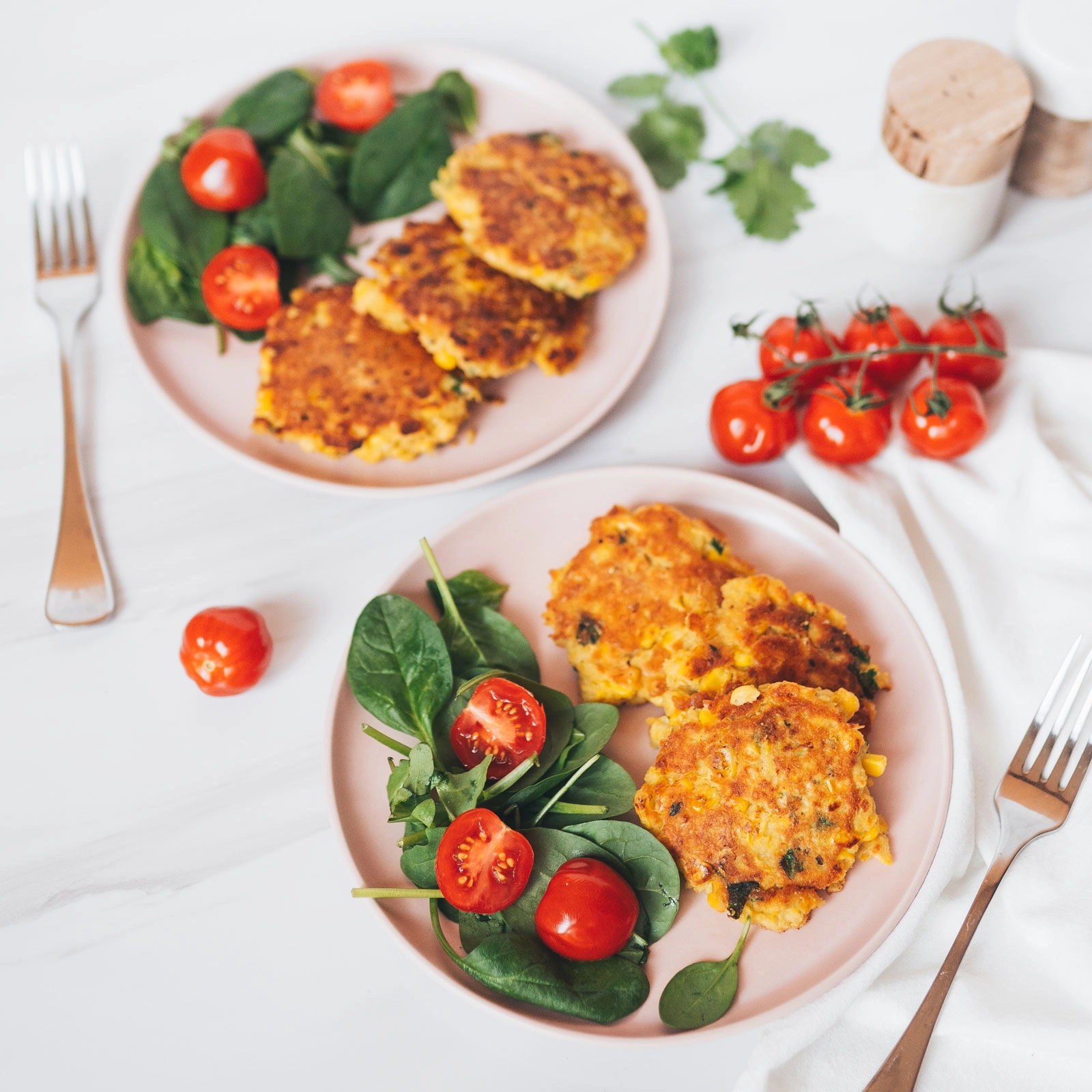 Easy Corn Fritters - Chloe Ting Recipes