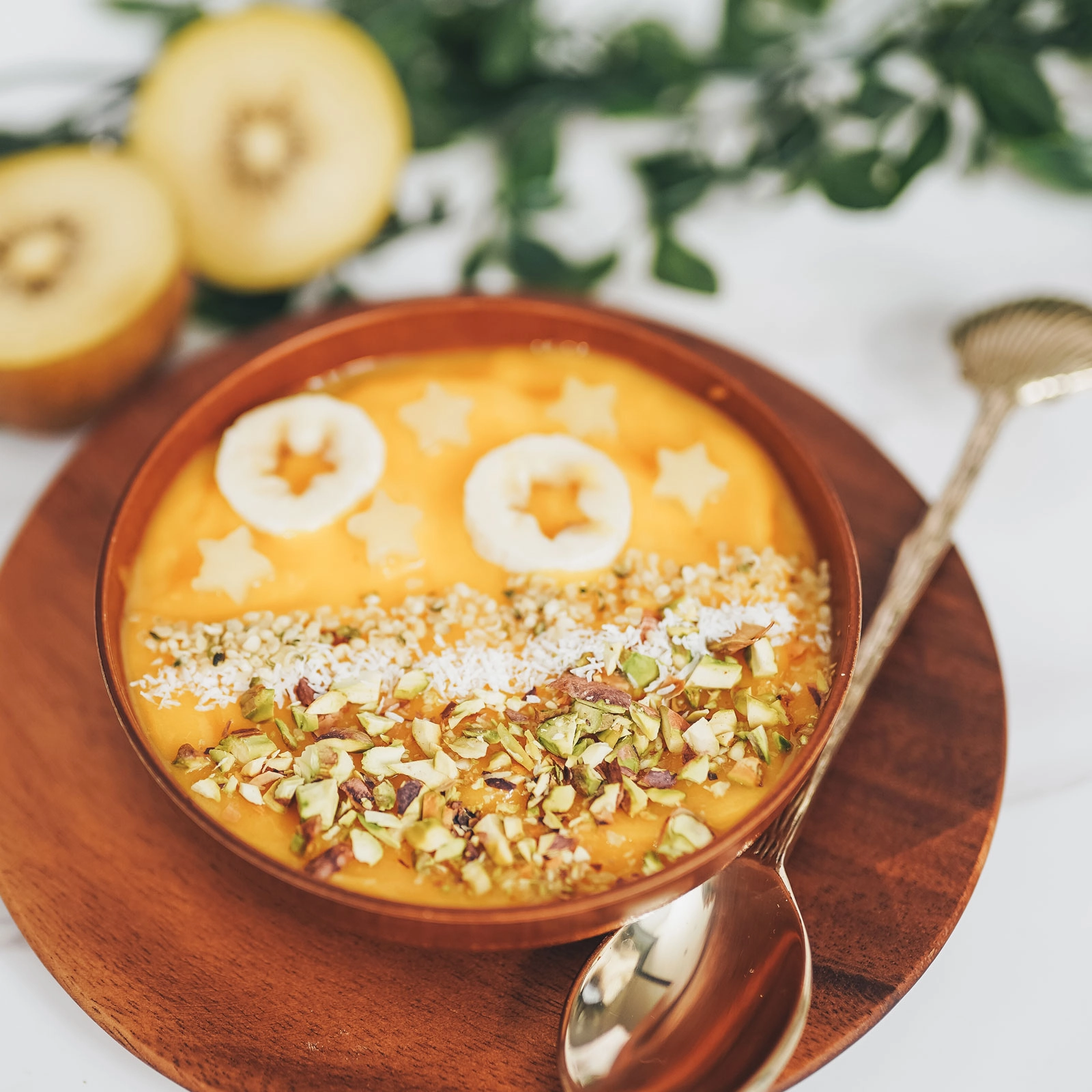 Mango Banana Smoothie Bowl - Chloe Ting Recipes