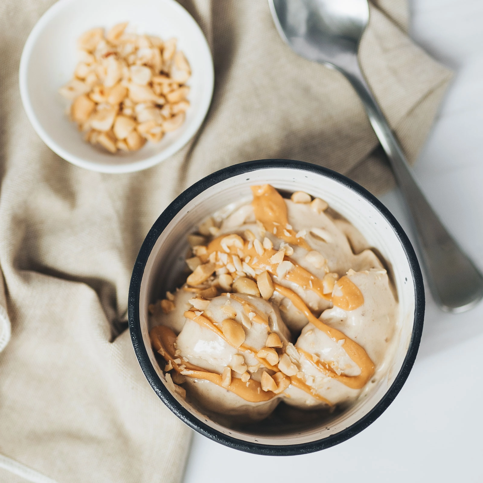 2-Ingredient Peanut Butter Banana Ice Cream - Chloe Ting Recipes