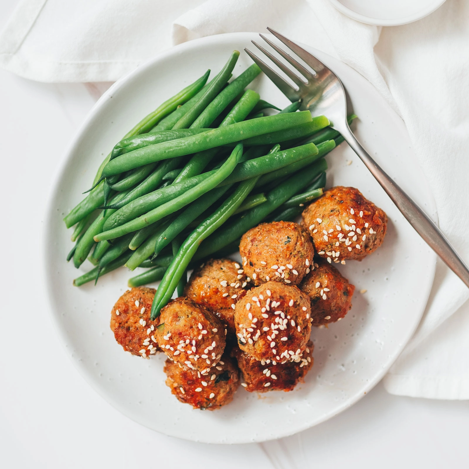 Honey Sriracha Veggie-Loaded Meatballs - Chloe Ting Recipes