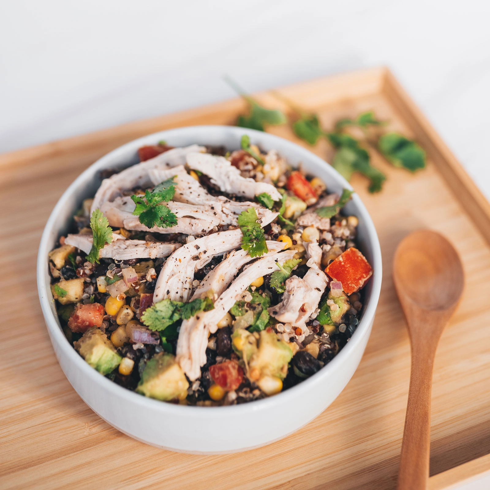 Tex Mex Chicken Quinoa Salad - Chloe Ting Recipes