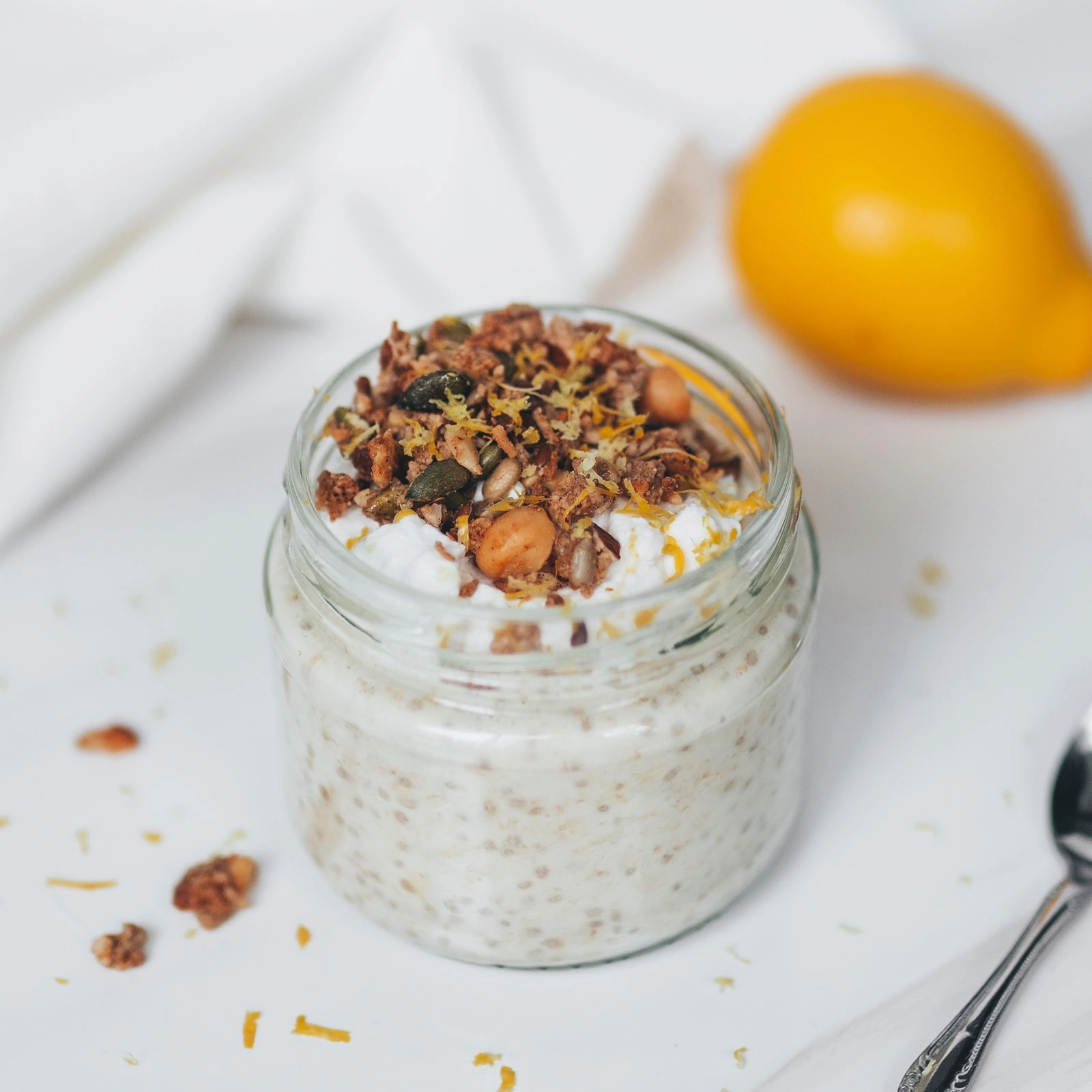 Lemon Cheesecake Overnight Oats - Chloe Ting Recipes