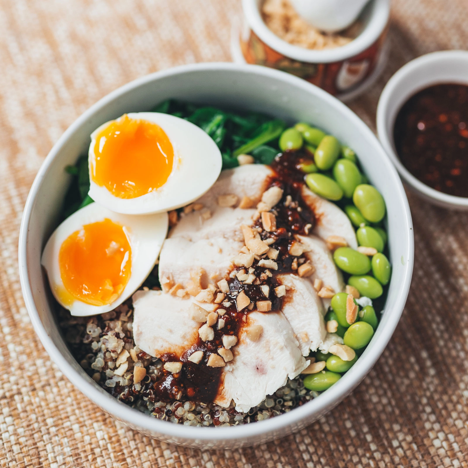 Satay Chicken Quinoa Bowl - Chloe Ting Recipes
