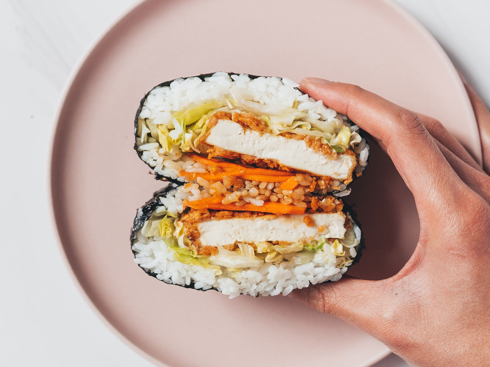 Tofu Katsu Onigirazu Chloe Ting Recipes