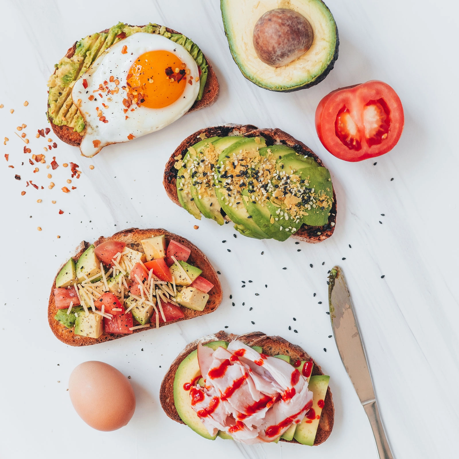 Fancy Avocado Toasts - Chloe Ting Recipes