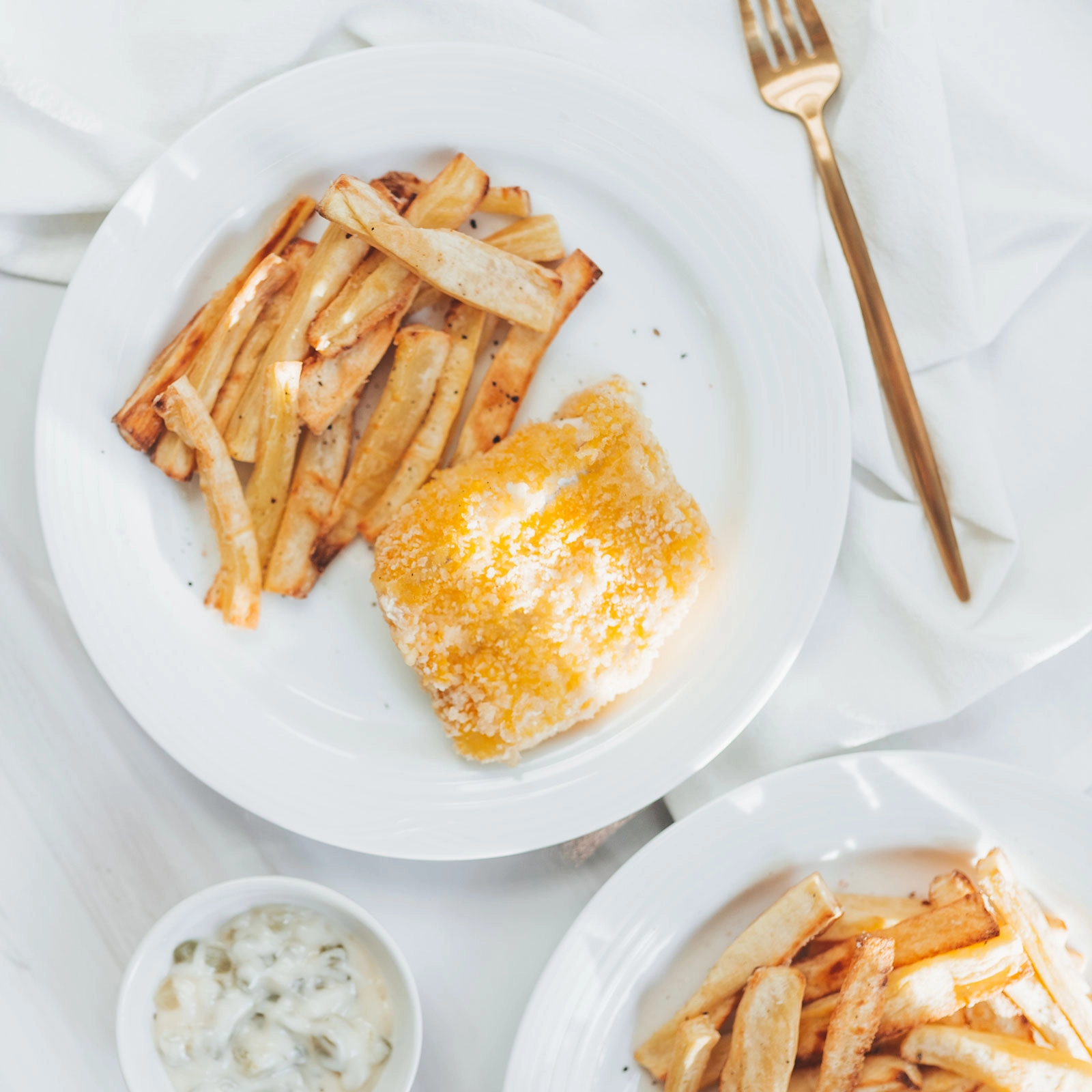 Baked Fish and (Parsnip) Chips - Chloe Ting Recipes