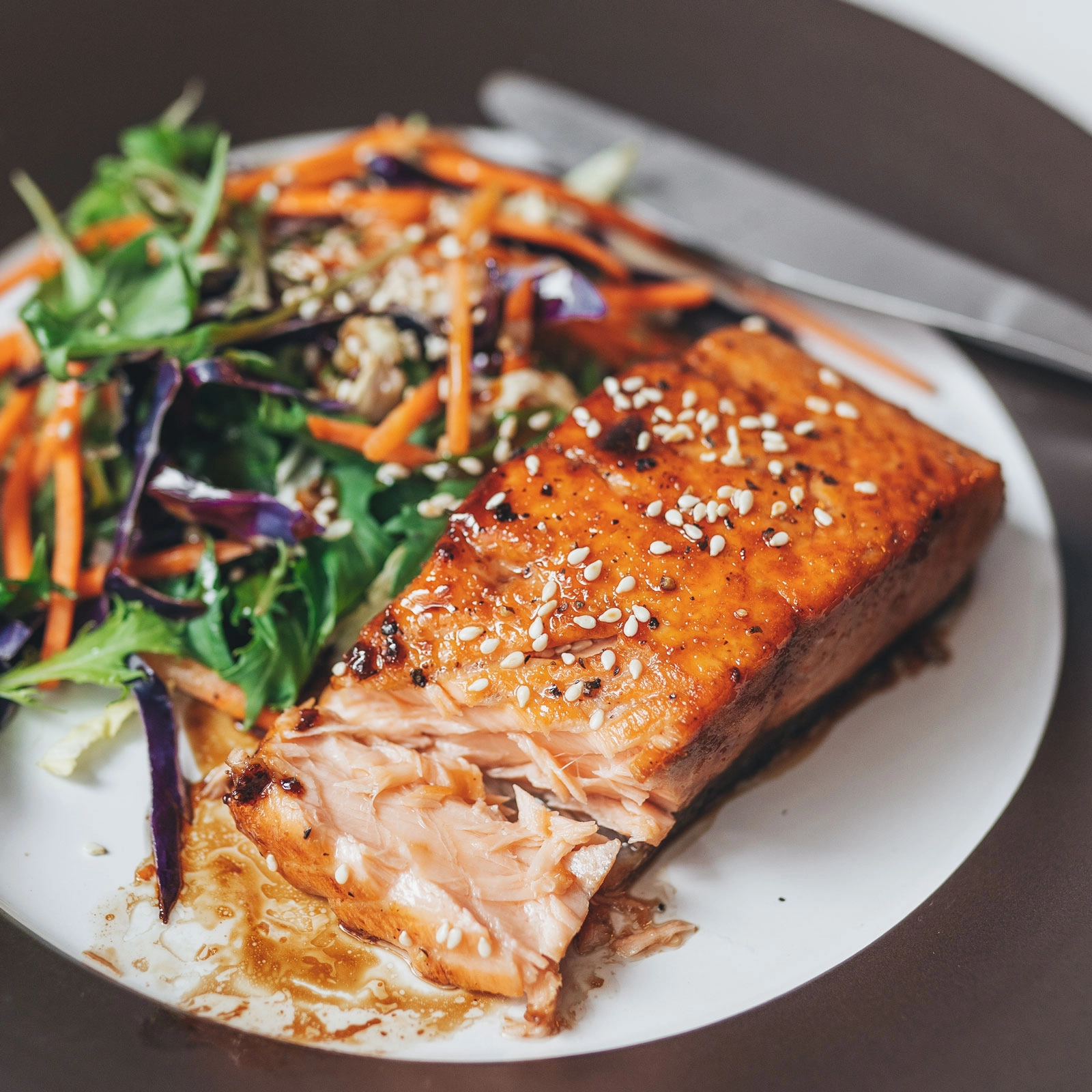 Honey Garlic Glazed Salmon - Chloe Ting Recipes