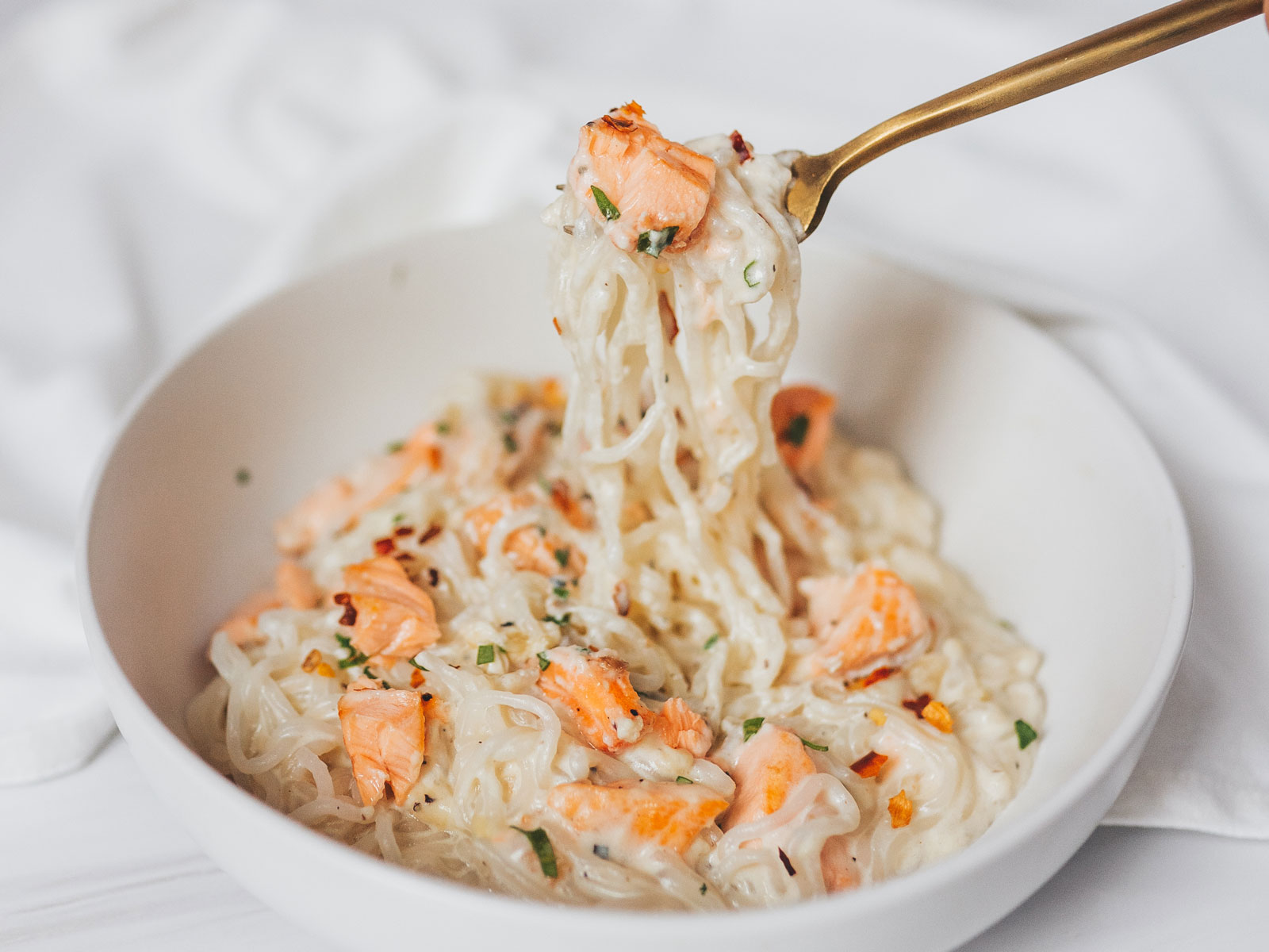 Healthy Salmon Alfredo Chloe Ting Recipes