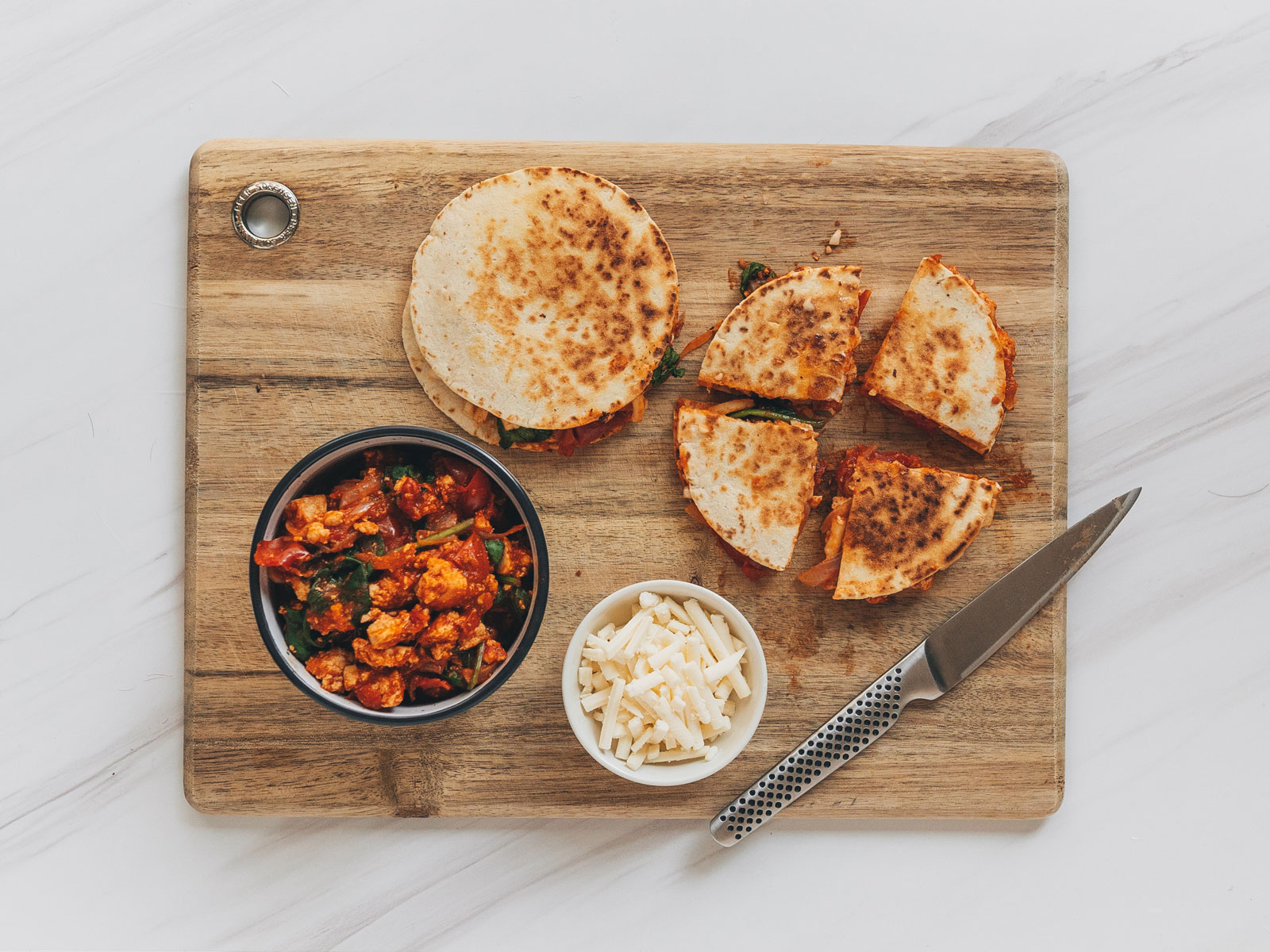 Mini Cheesy Tofu Quesadilla Chloe Ting Recipes