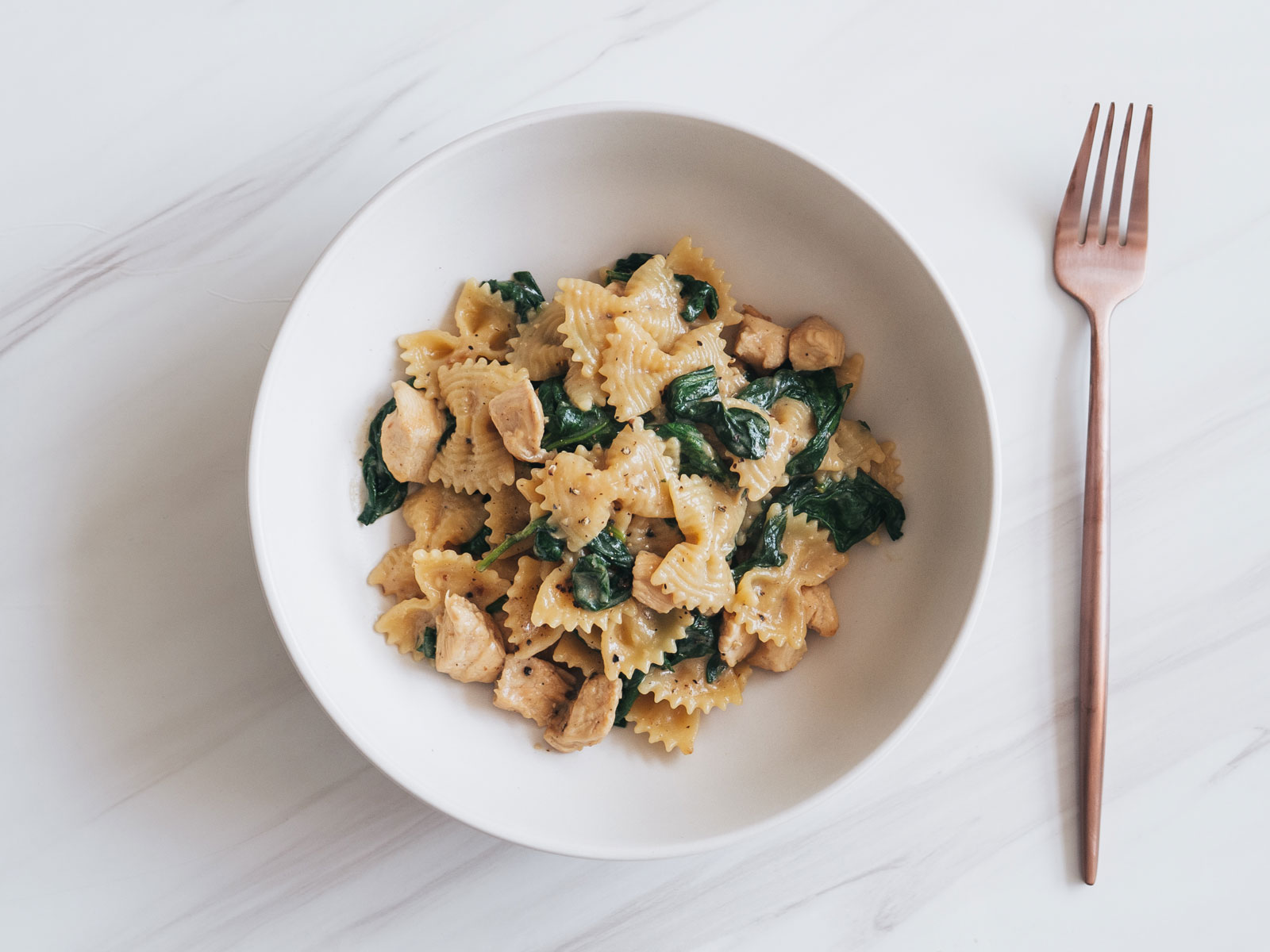 Spinach Chicken Farfalle Chloe Ting Recipes