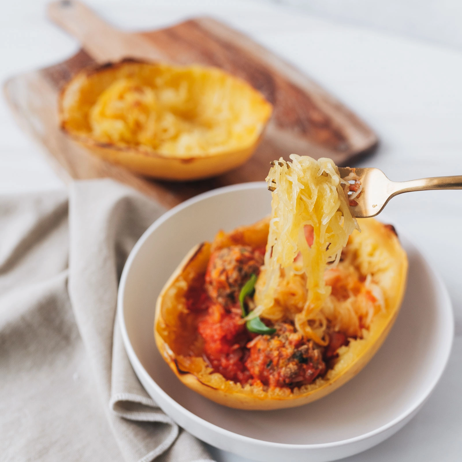 Baked Spaghetti Squash - Chloe Ting Recipes