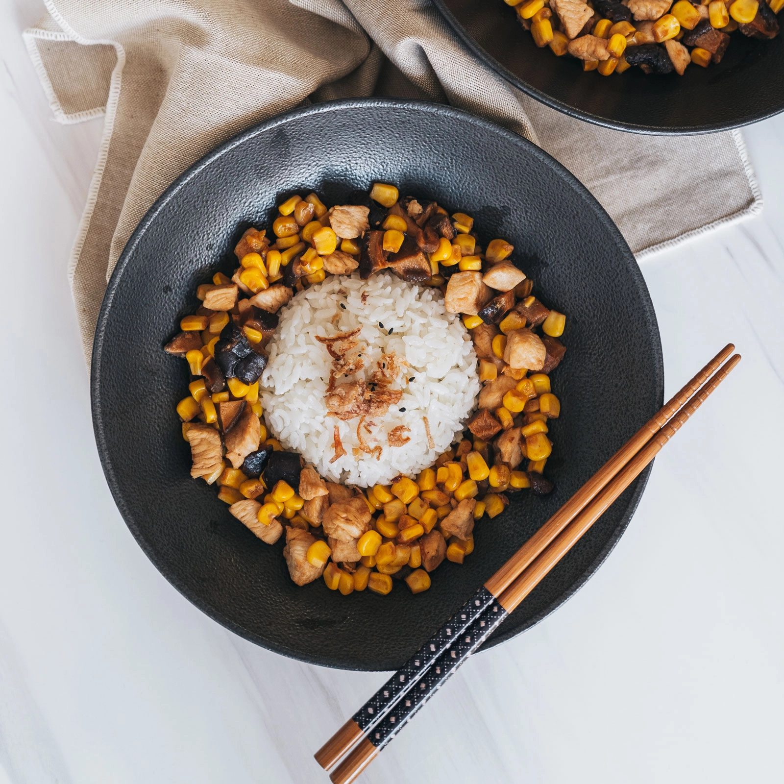 Chicken Corn and Mushroom Stir-Fry - Chloe Ting Recipes