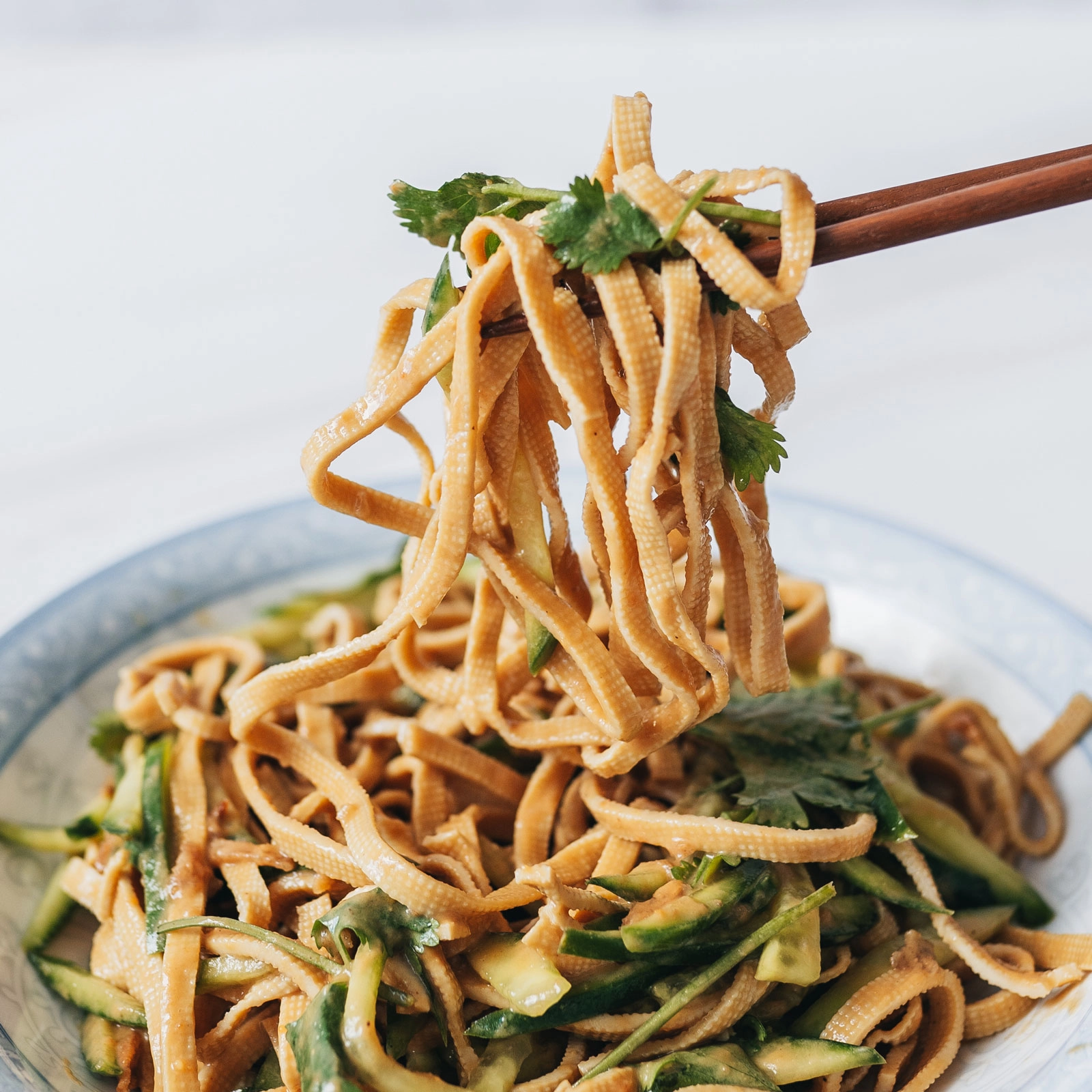 Chinese Spicy Tofu Skin Salad - Chloe Ting Recipes
